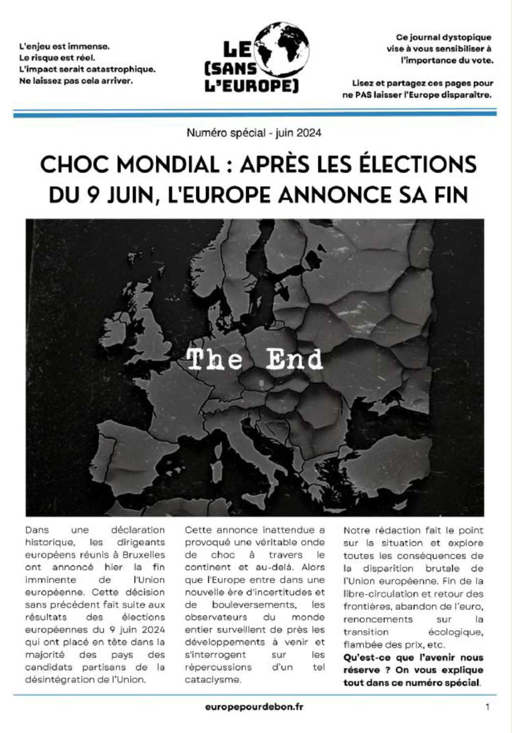 L'Europe pour de bon | Espace presse